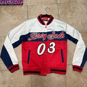 VTG dirty south varsity bomber jacket